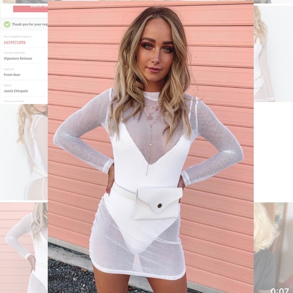 BEGINNING BOUTIQUE Tomorrowland Mesh Dress White - Picture 5 of 8